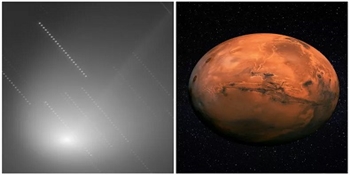 绿色彗星本周将与火星在天空中进行“宇宙会面”