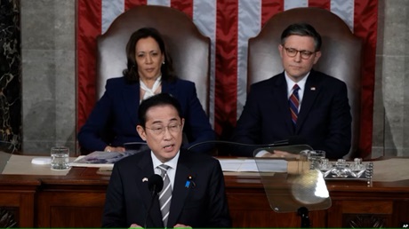 岸田文雄告诉美国国会：美国不必独自应对全球挑战