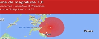 菲律宾棉兰老岛附近海域发生7.6级地震 官方警告“破坏性海啸”